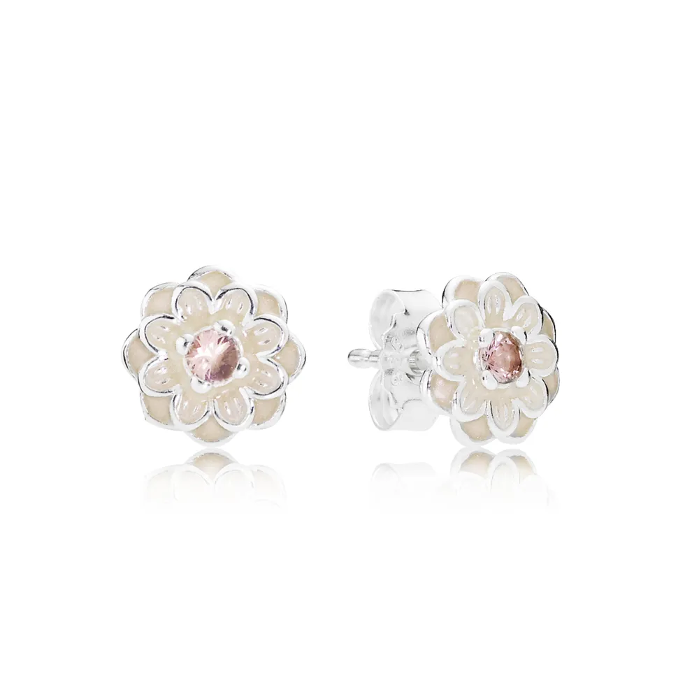 pandora blooming dahlia stud earrings 290687nbp