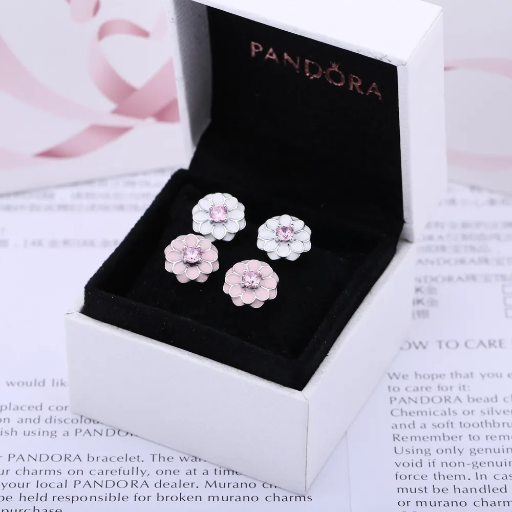 PANDORA Blooming Dahlia Stud Earrings - 290687NBP