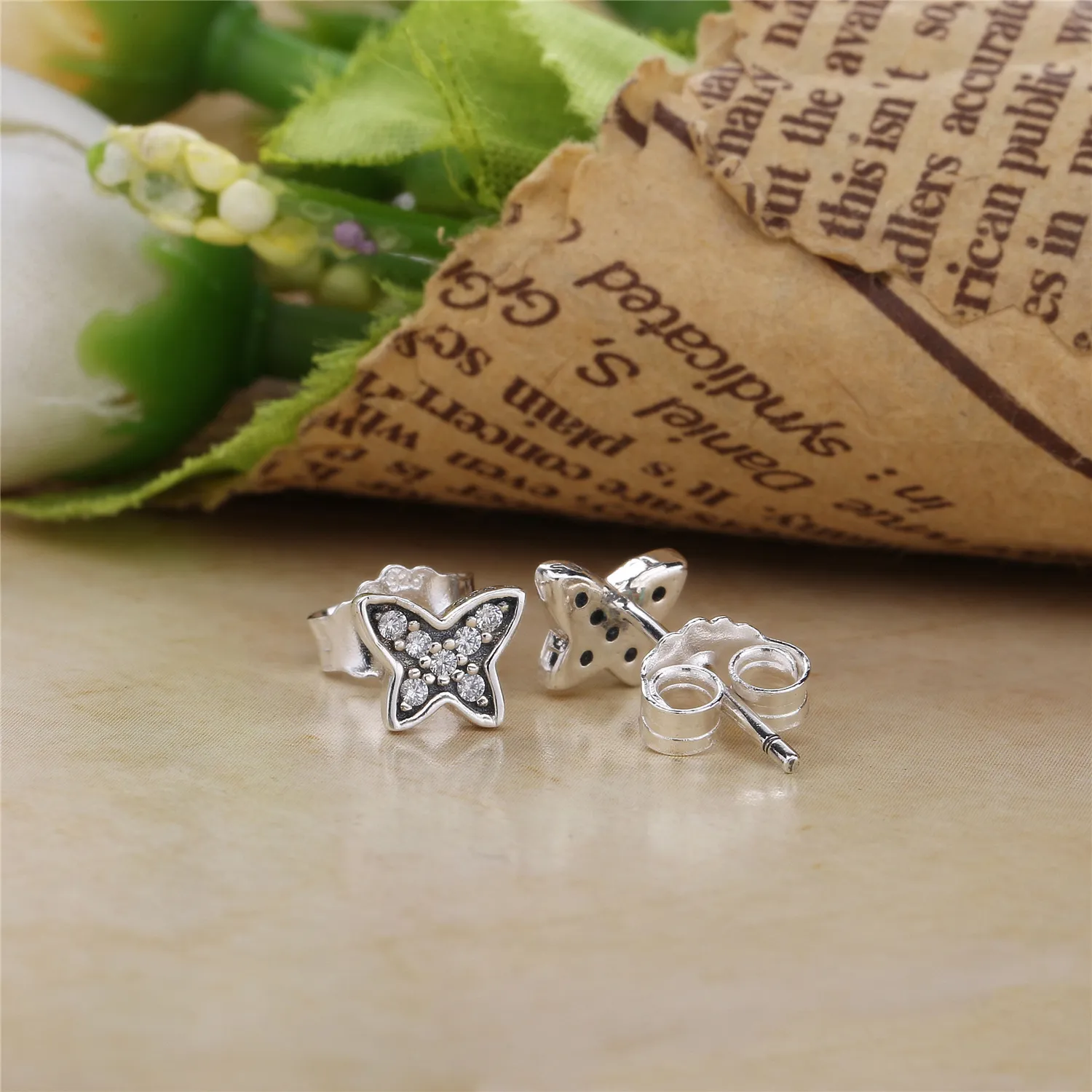 PANDORA Butterfly Stud Earrings - 0RWFCrTC