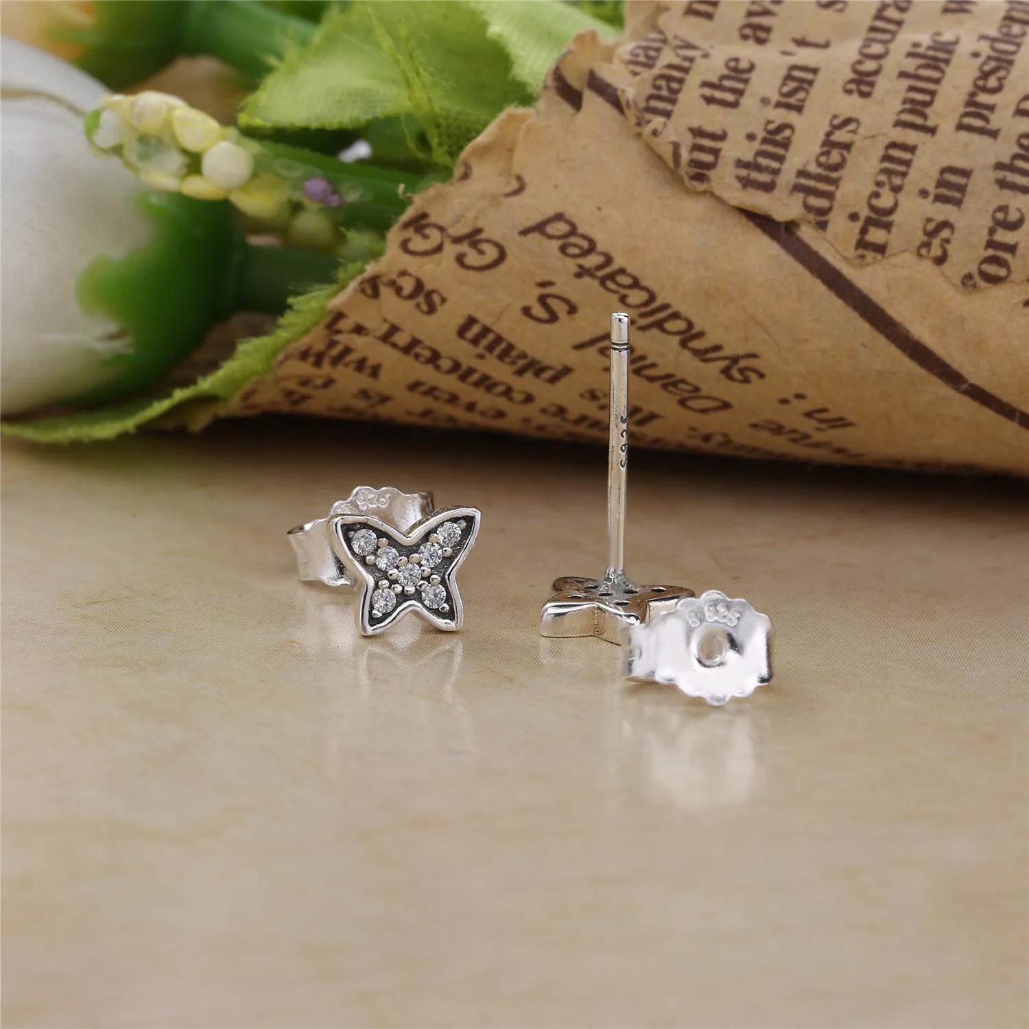 PANDORA Butterfly Stud Earrings - 0RWFCrTC