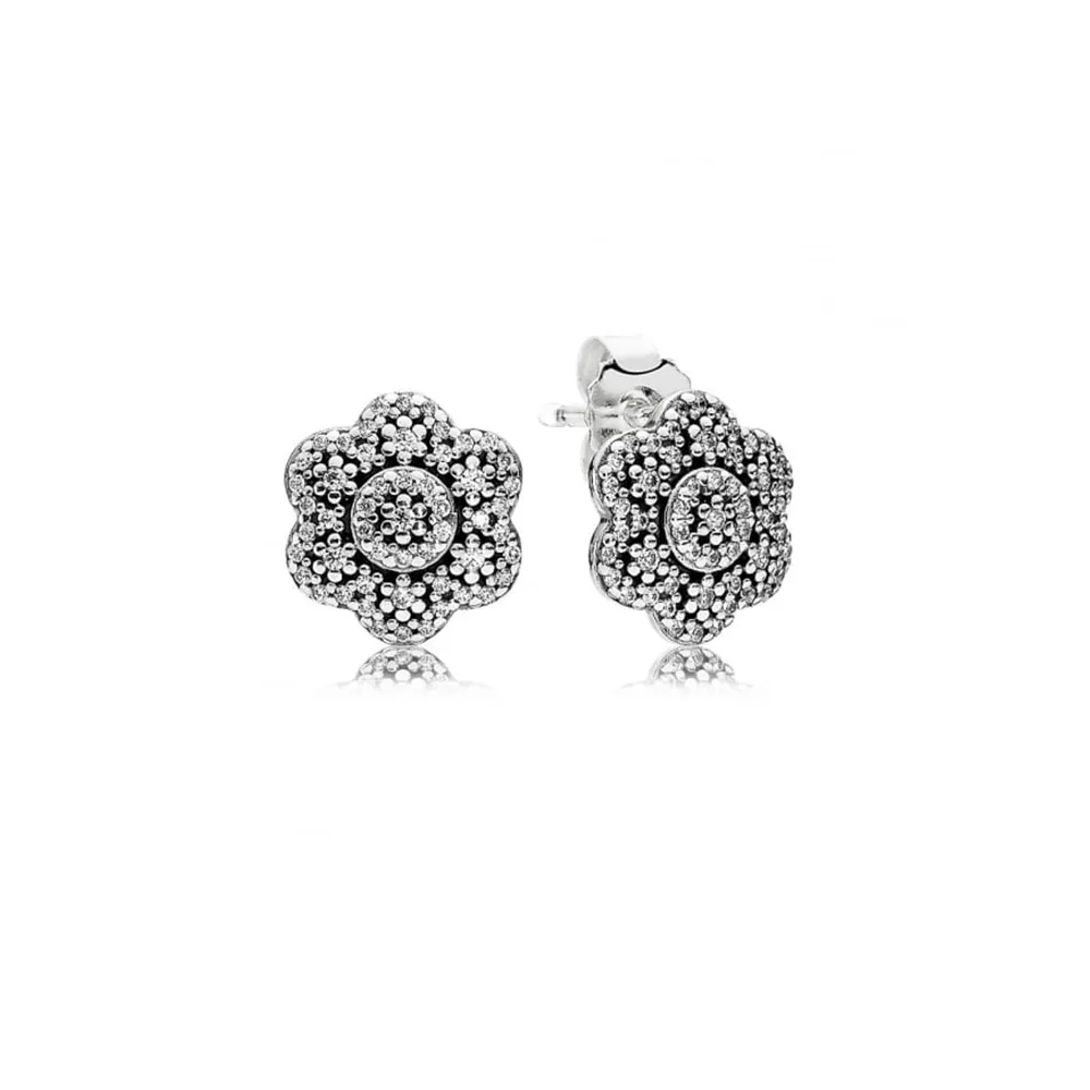 pandora crystallised floral earring studs 290732cz