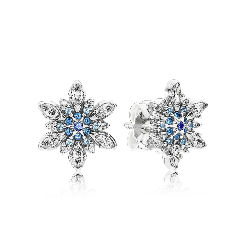 PANDORA Crystallised Snowflake Stud Earringsr - 290590NBLMX