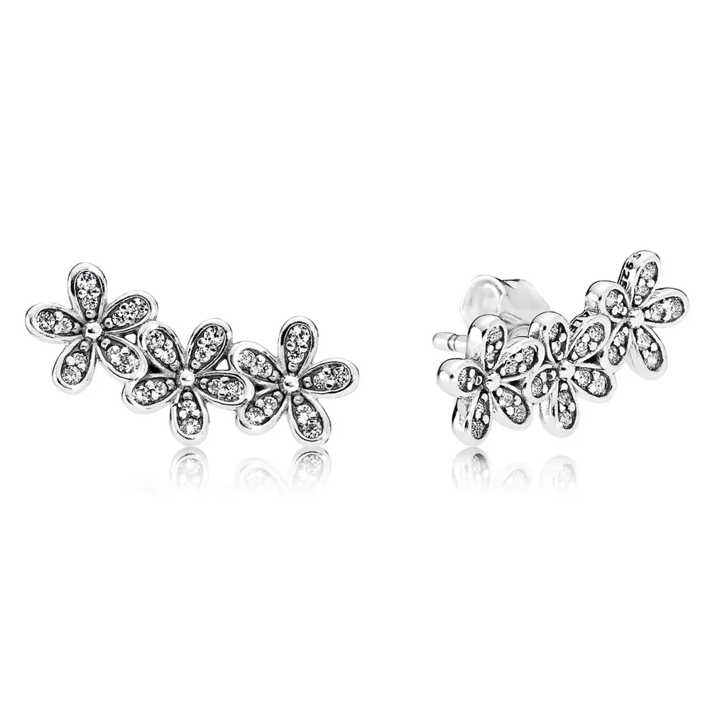 pandora dazzling daisies clear cz stud earrings 290744cz