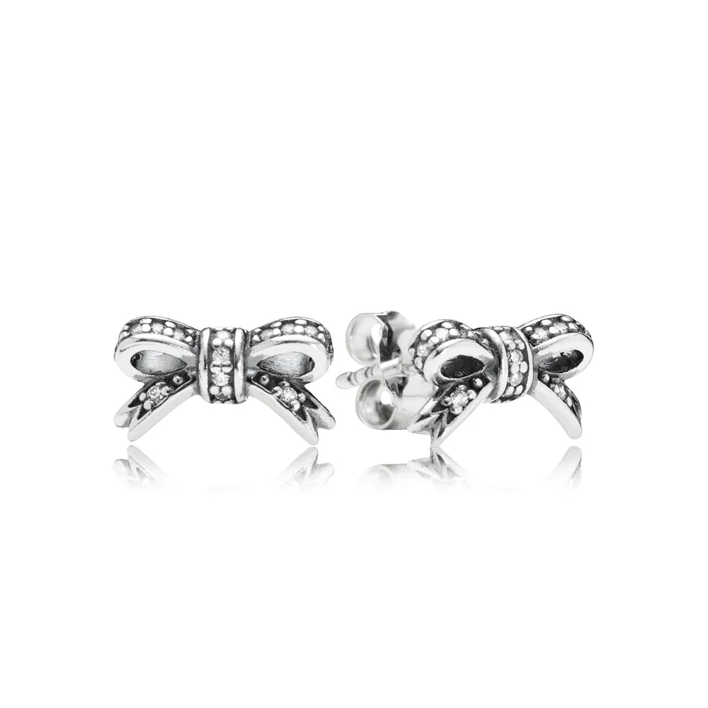 pandora delicate bow stud earrings 290555cz