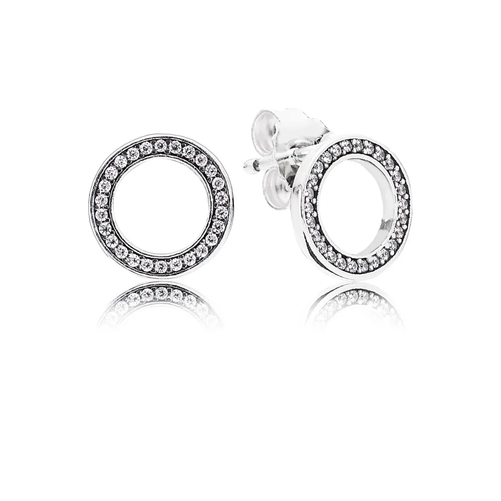 PANDORA Forever PANDORA with Clear CZ Stud Earrings - 290585CZ