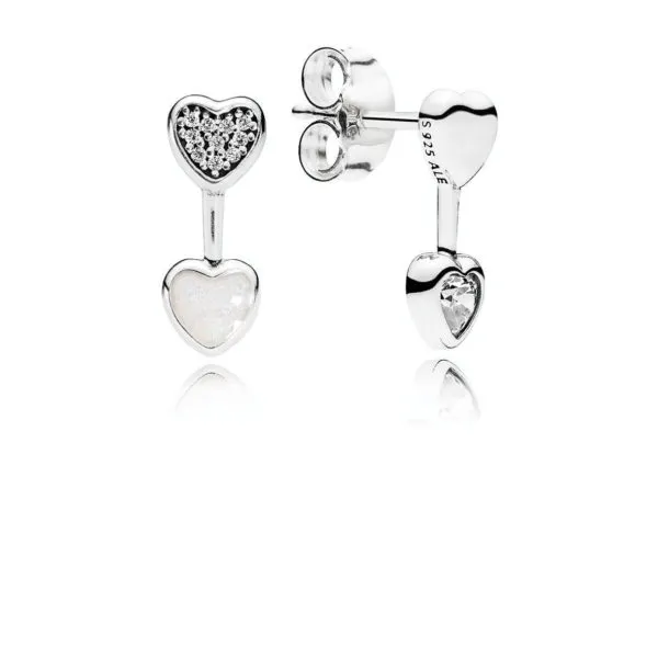 pandora hearts of love dangle earrings 290750cz