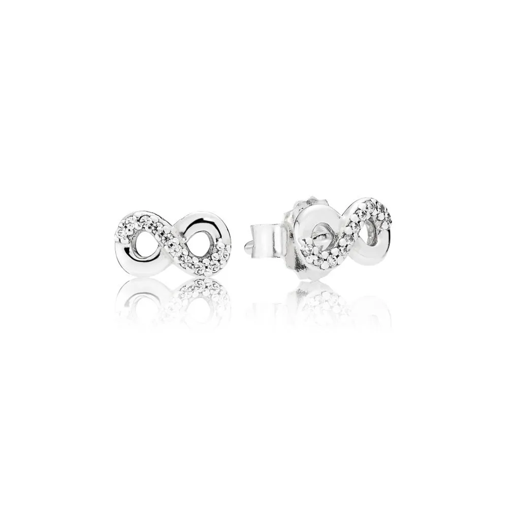 PANDORA Infinite Love Stud Earrings, Clear CZ - 290695CZ