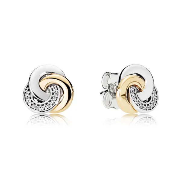 PANDORA Interlinked Circles Stud Earrings - 290741CZ