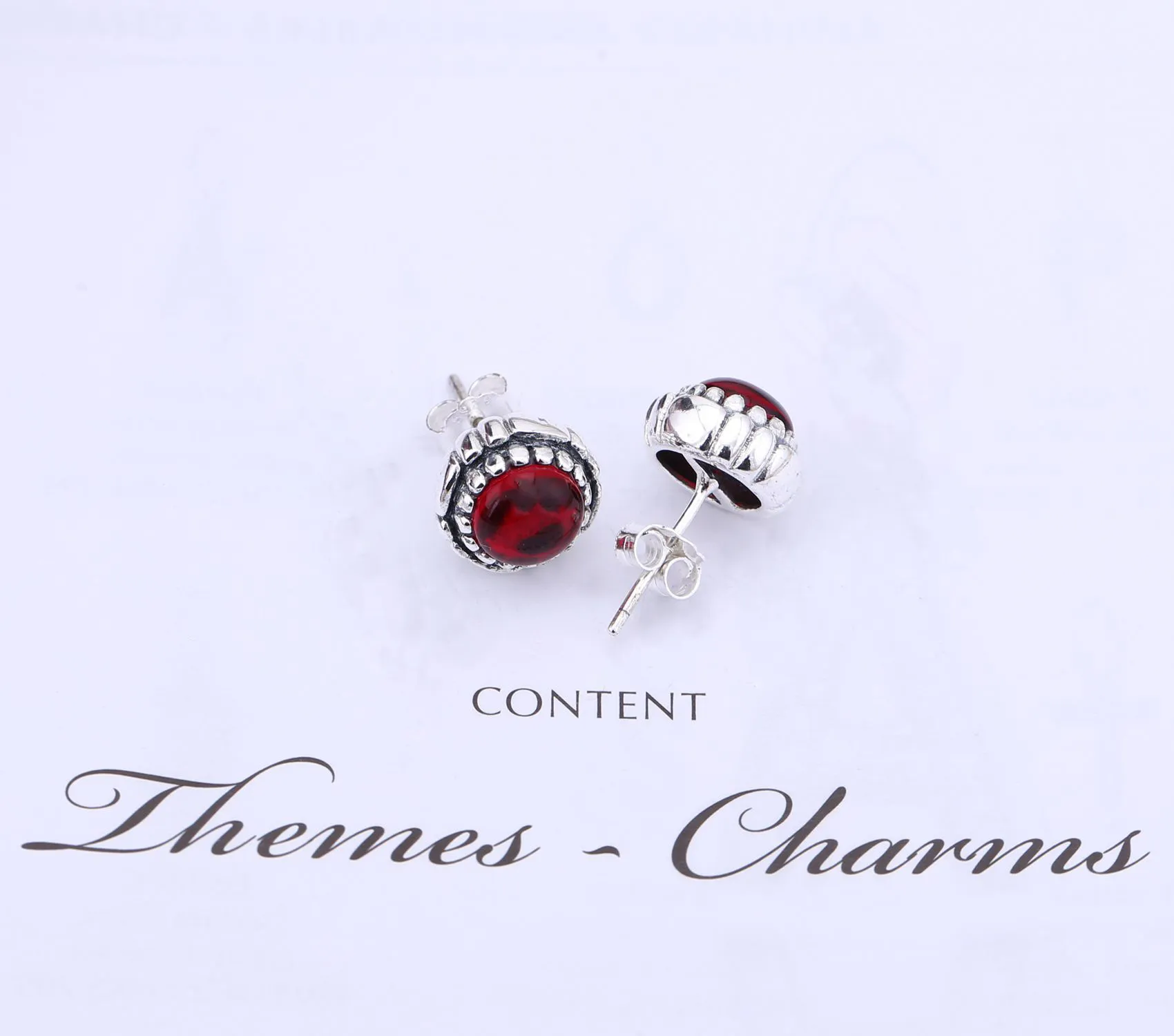 PANDORA January Birthstone Stud Earrings - 290543GA