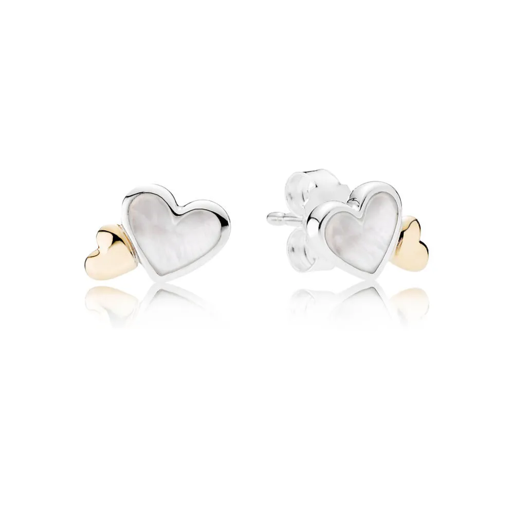 pandora luminous hearts stud earrings 290697mop