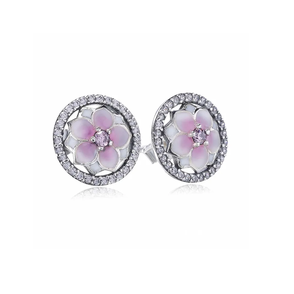 pandora magnolia bloom studs earrings pt00761