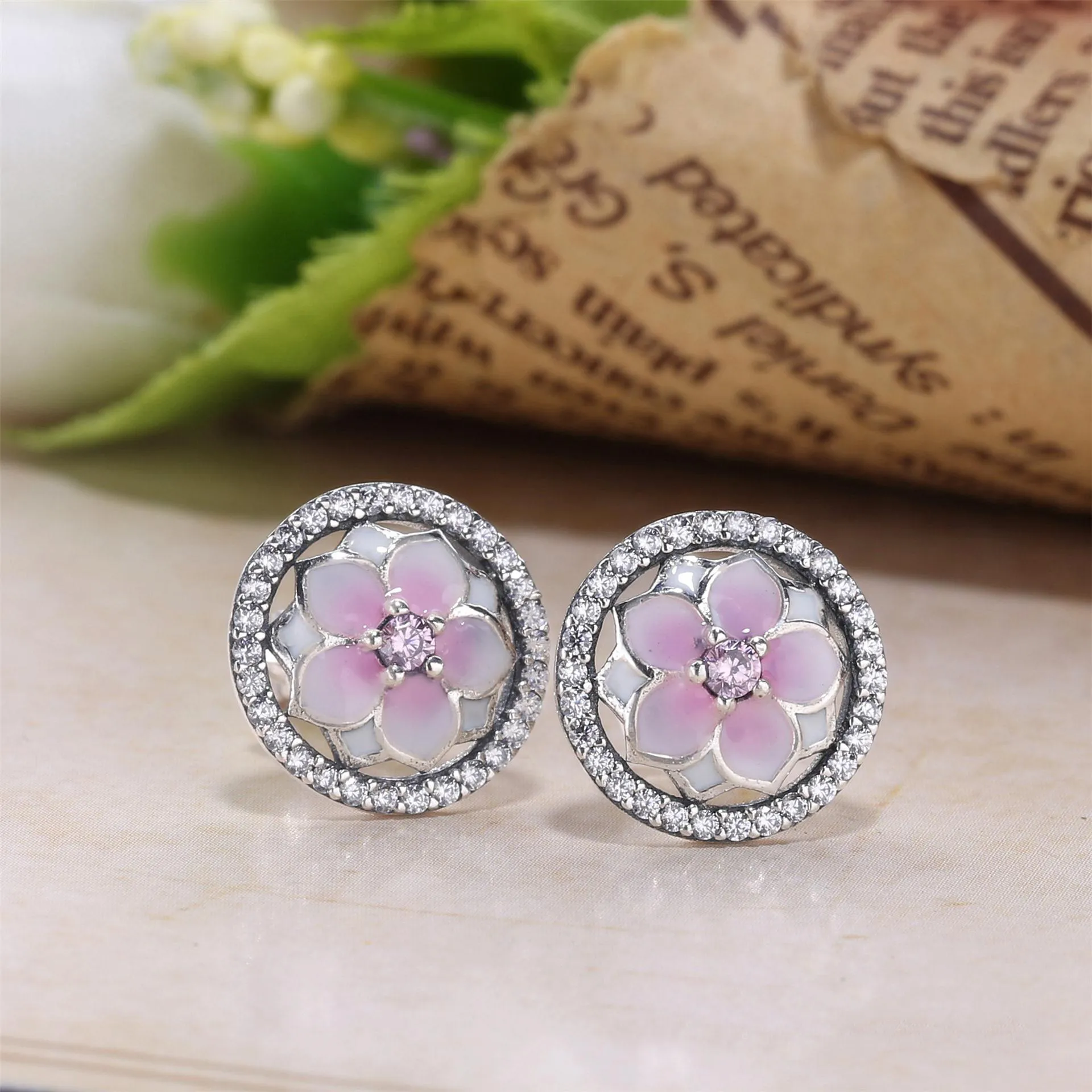 PANDORA Magnolia Bloom Studs Earrings - PT0076-1