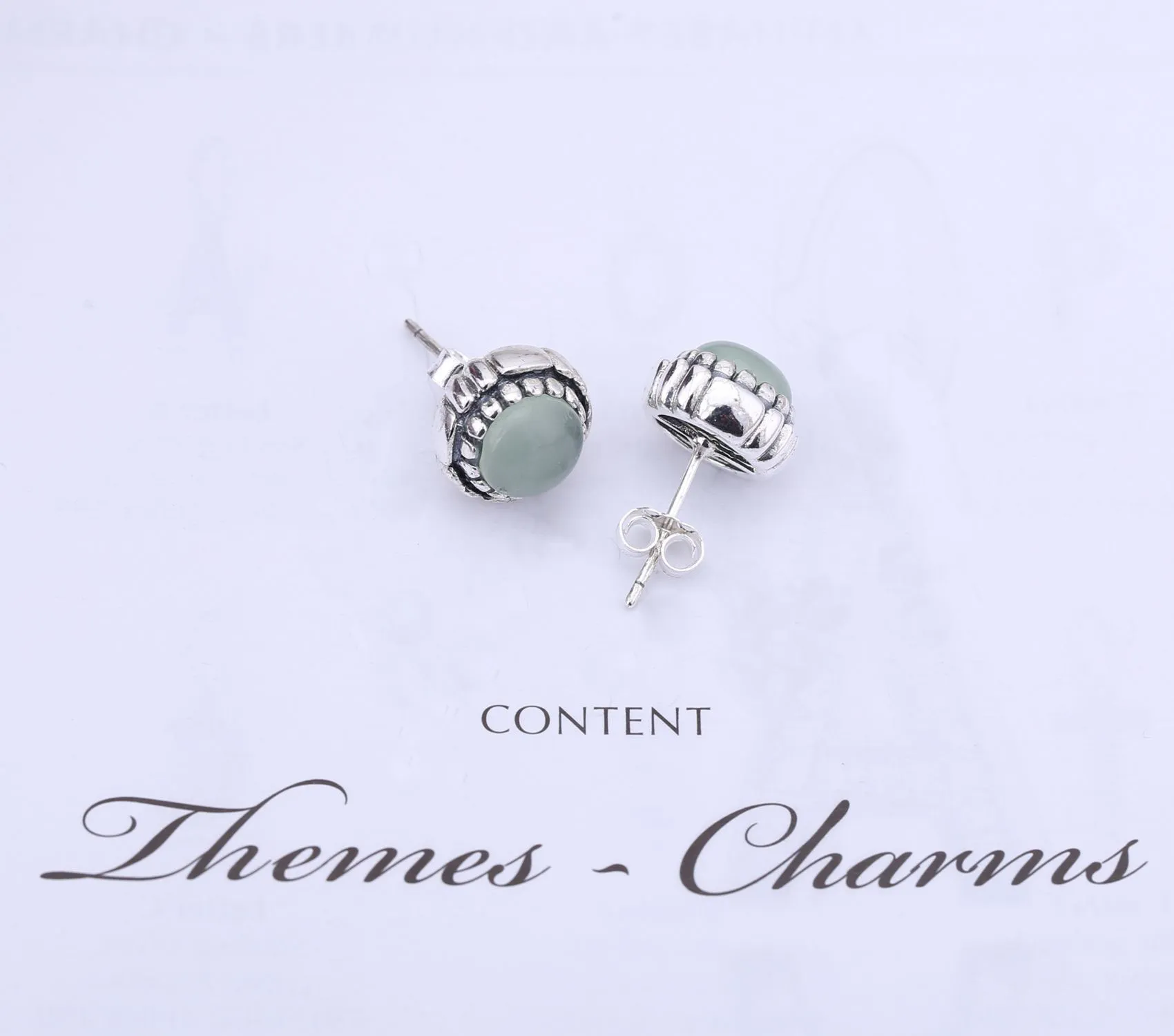 PANDORA March Birthstone Stud Earrings - 290543AQ