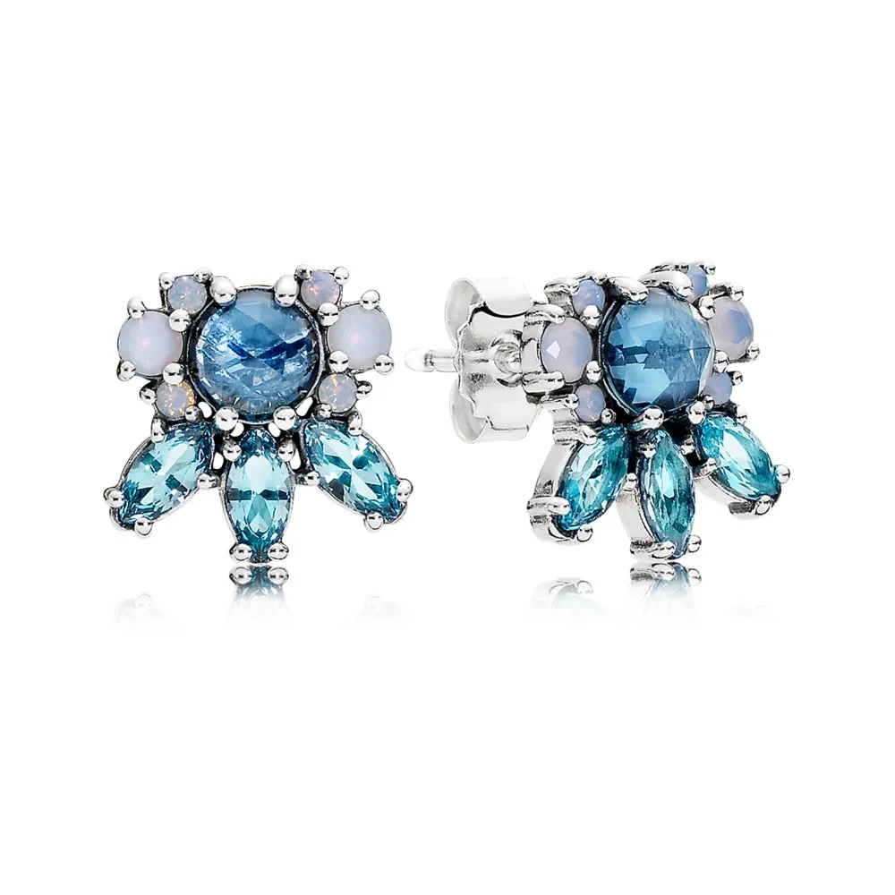 pandora patterns of frost with multicolored crystal stud earrings 290731nmbmx