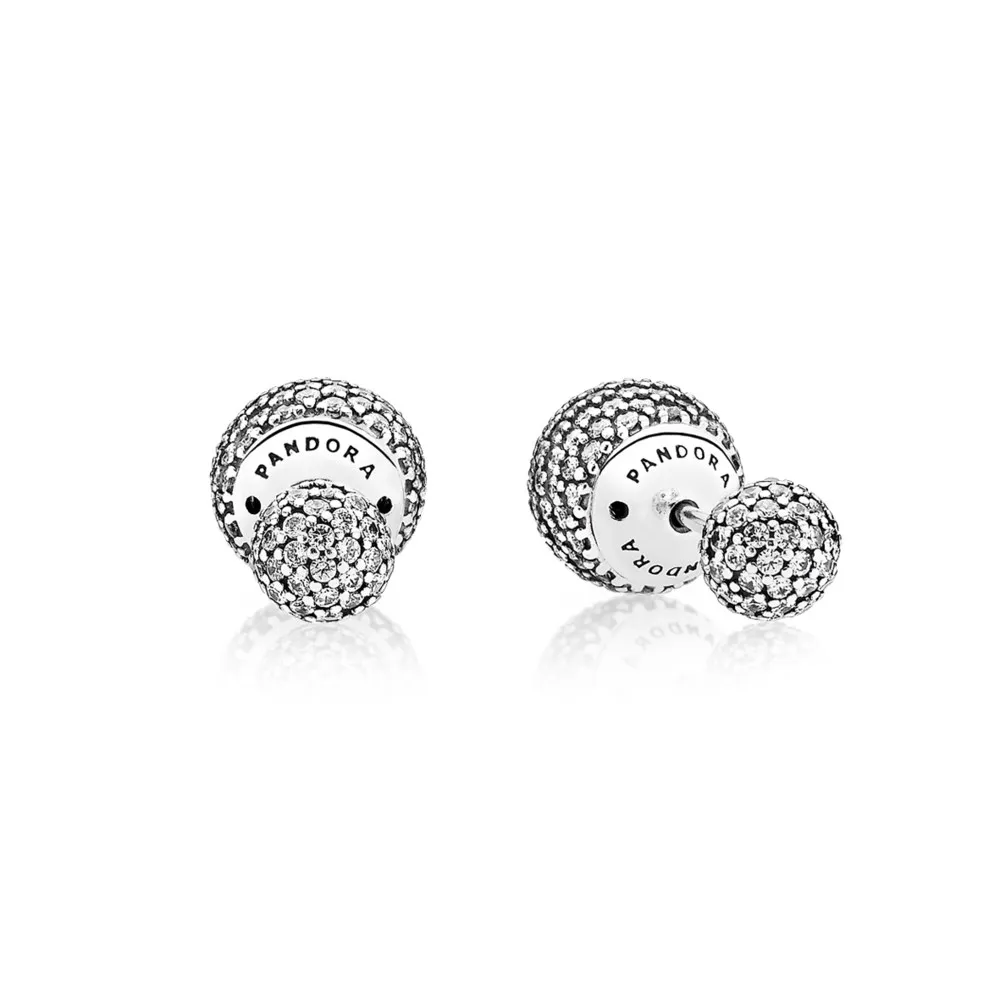 pandora pavé drops clear cz stud earrings 290737cz