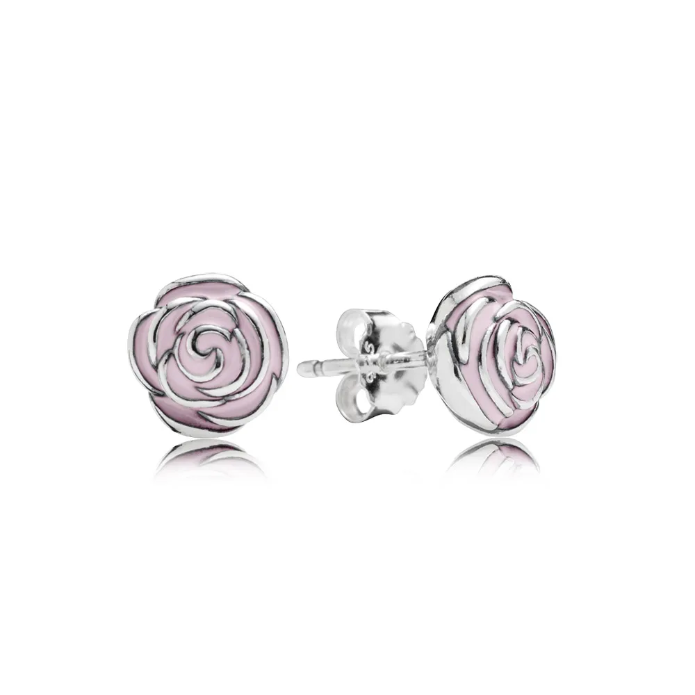 PANDORA Pink Rose Stud Earrings - 290554EN40