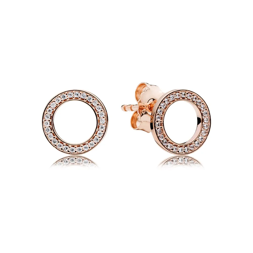 pandora rose forever pandora with clear cz stud earrings 280585cz