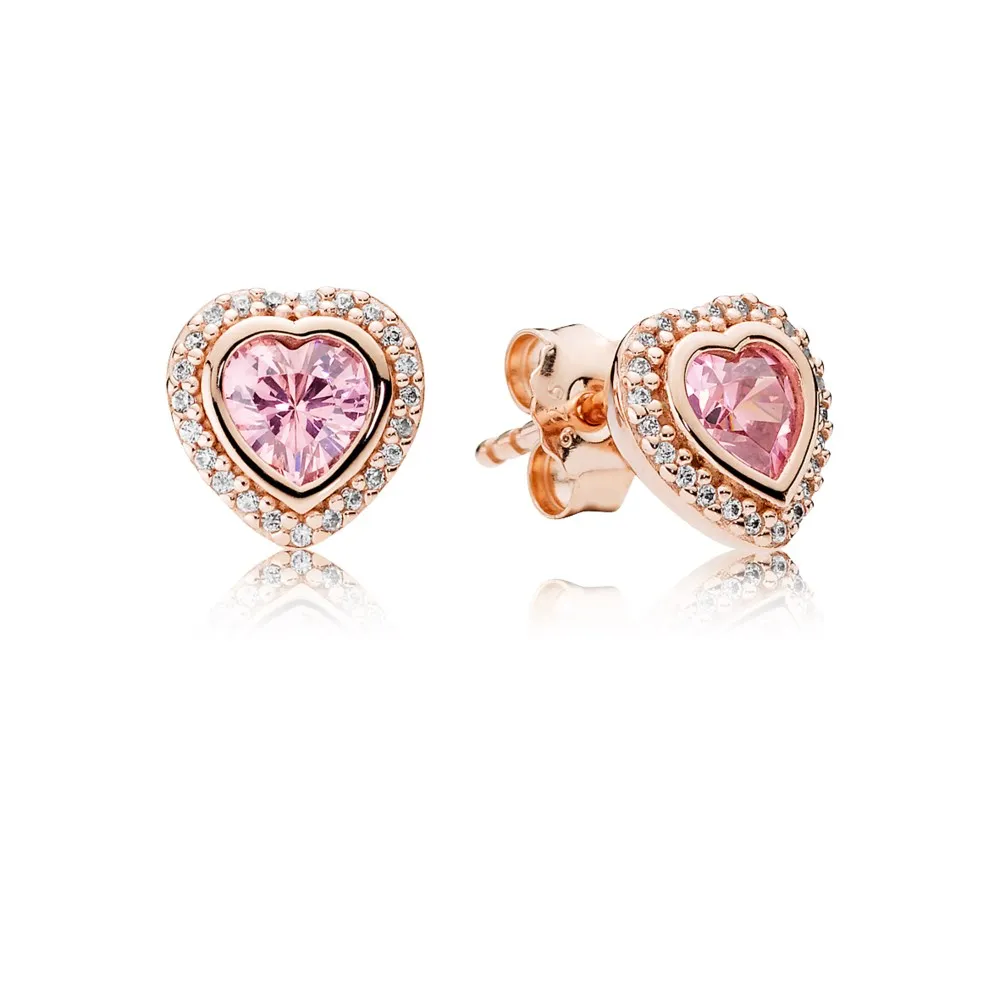 pandora rose sparkling love stud earrings 280568pcz