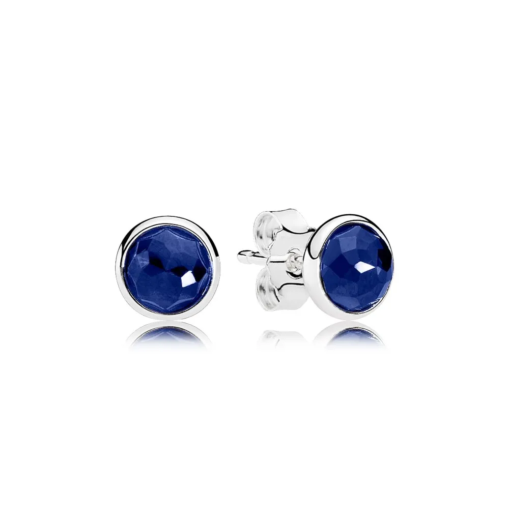 PANDORA September Droplets, Synthetic Sapphire Stud Earrings - 290738ssa