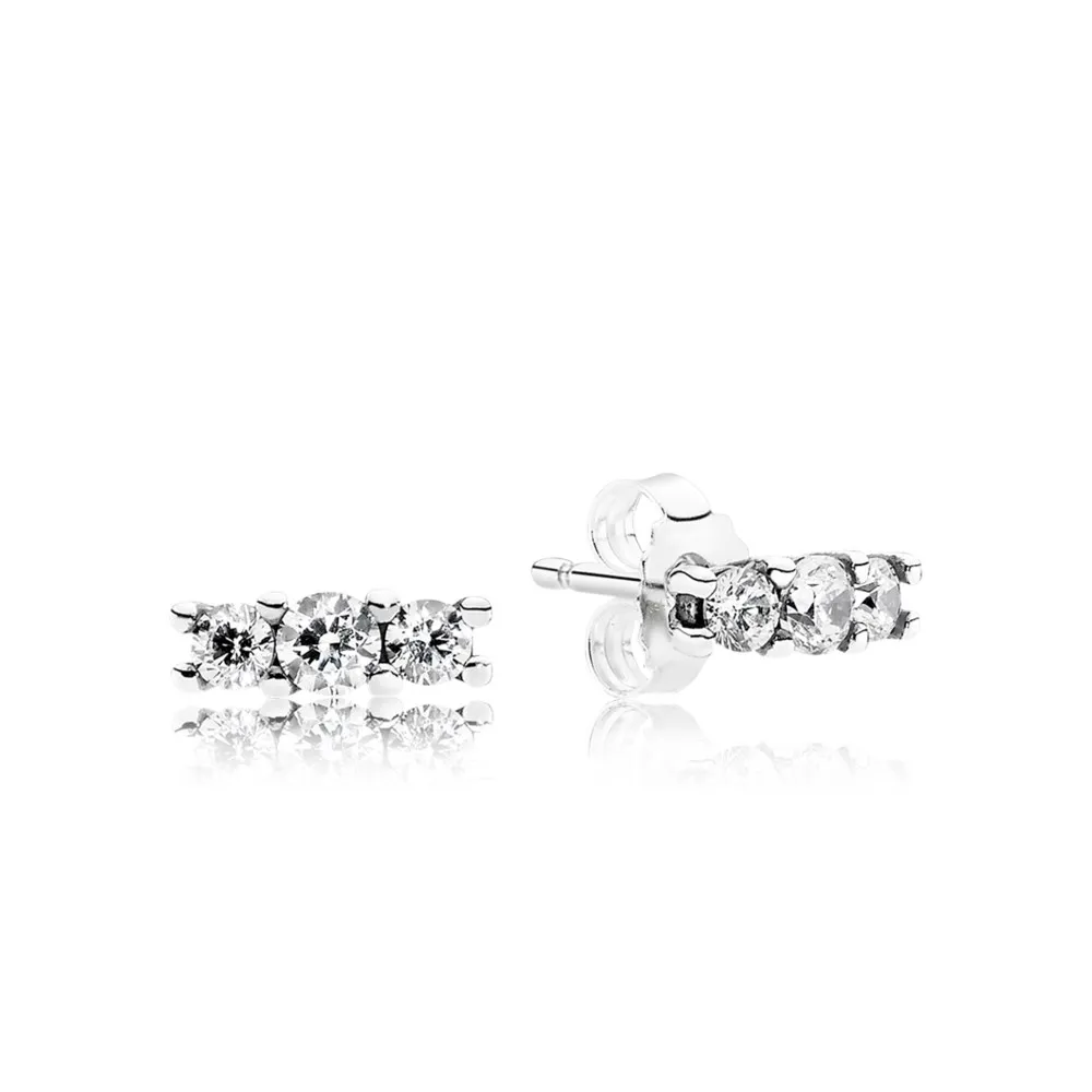 pandora sparkling elegance with clear cz stud earrings 290725cz