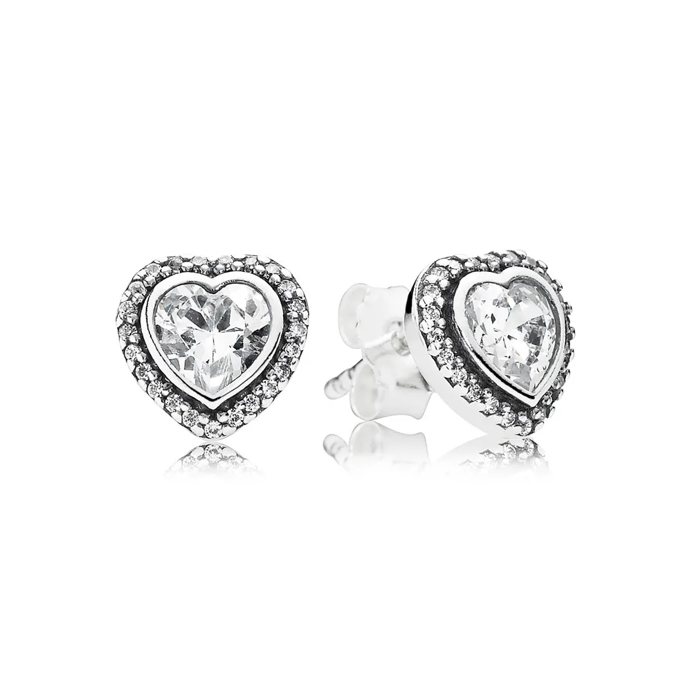 PANDORA Sparkling Hearts Stud Earrings - 290568CZ