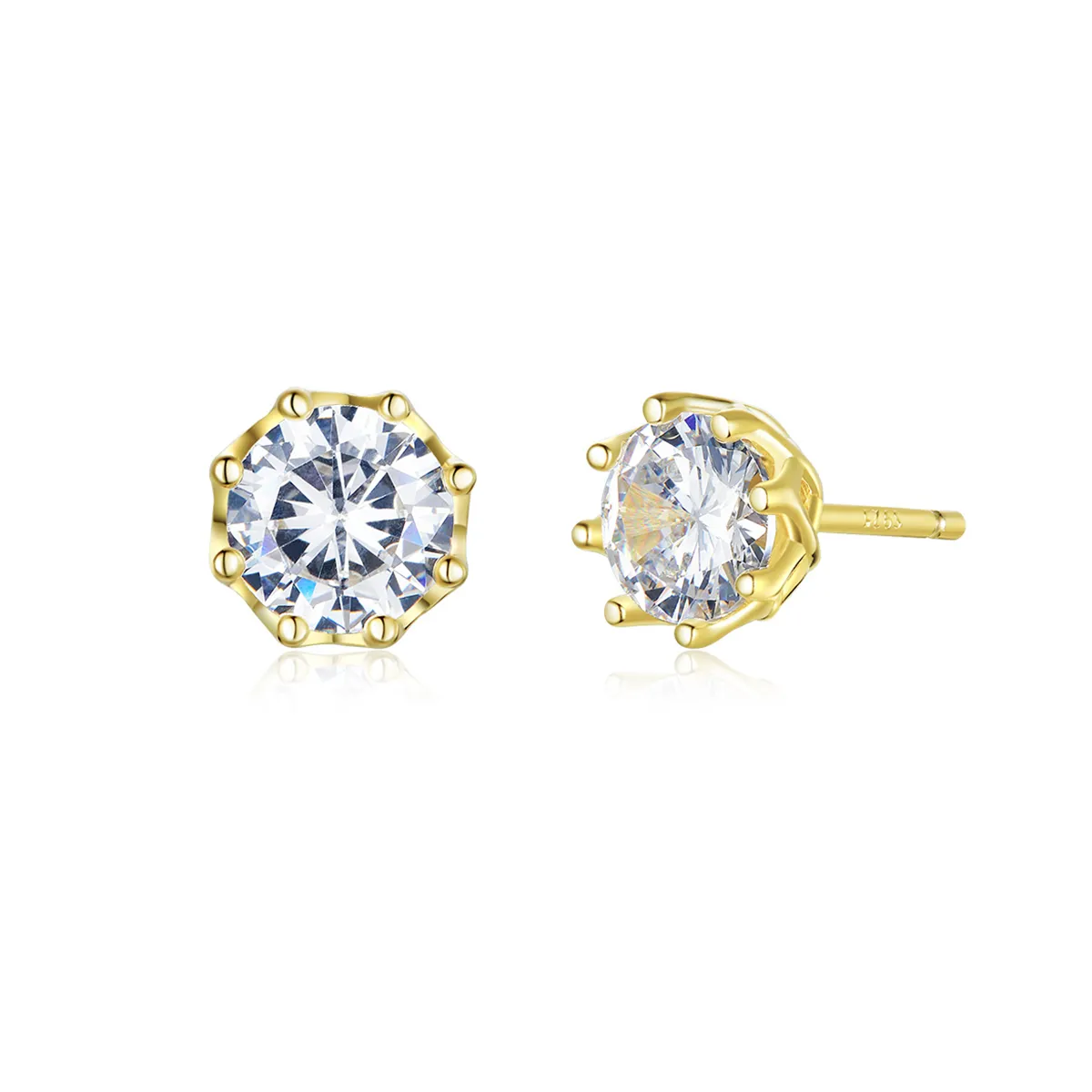 pandora style goldplated light stud earrings sce499b