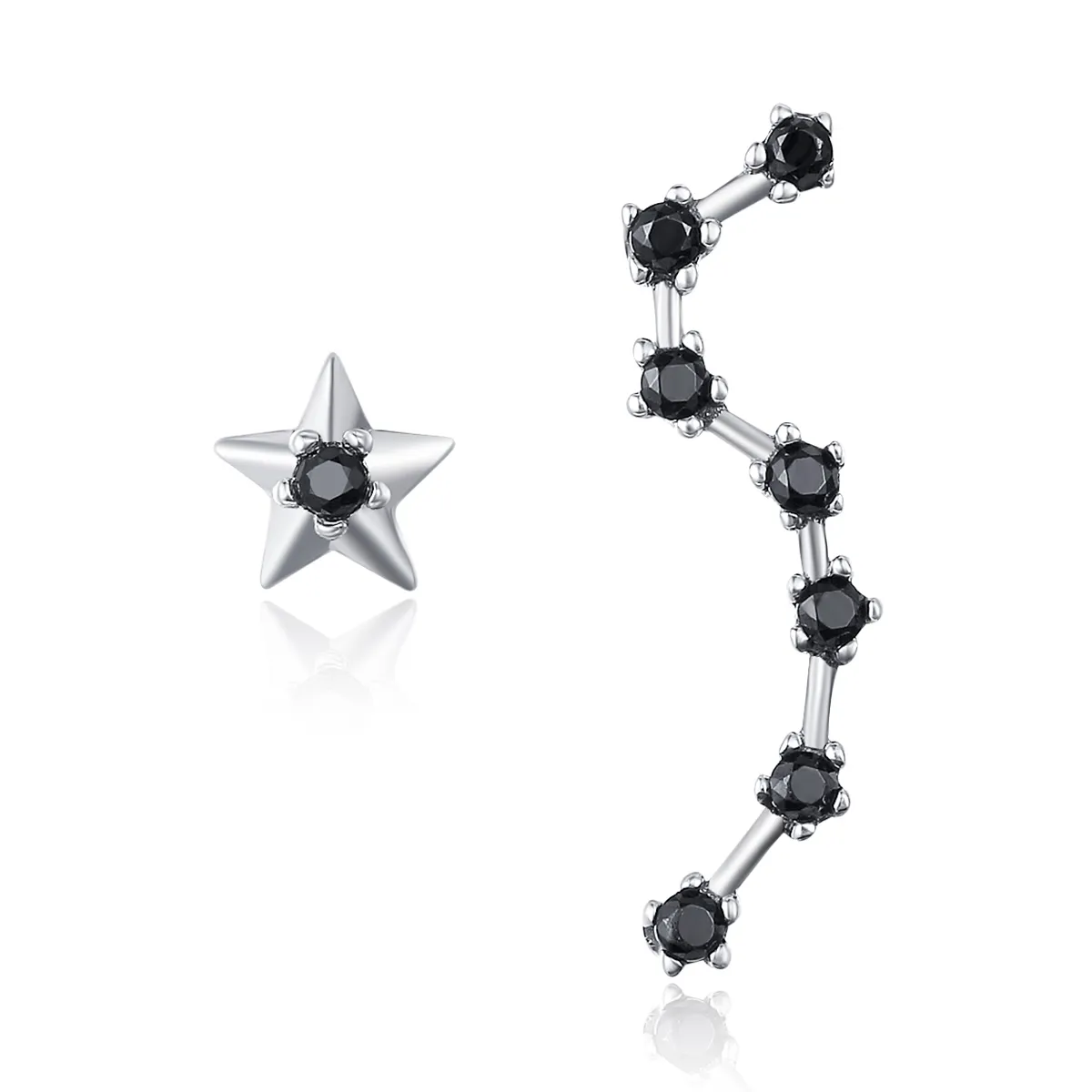 Pandora Style Silver Big Dipper Stud Earrings - SCE166