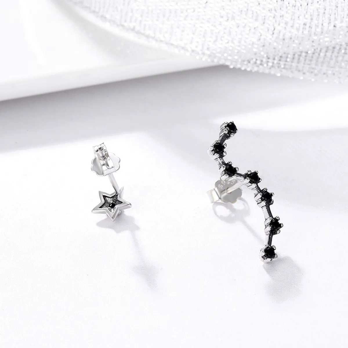 Pandora Style Silver Big Dipper Stud Earrings - SCE166