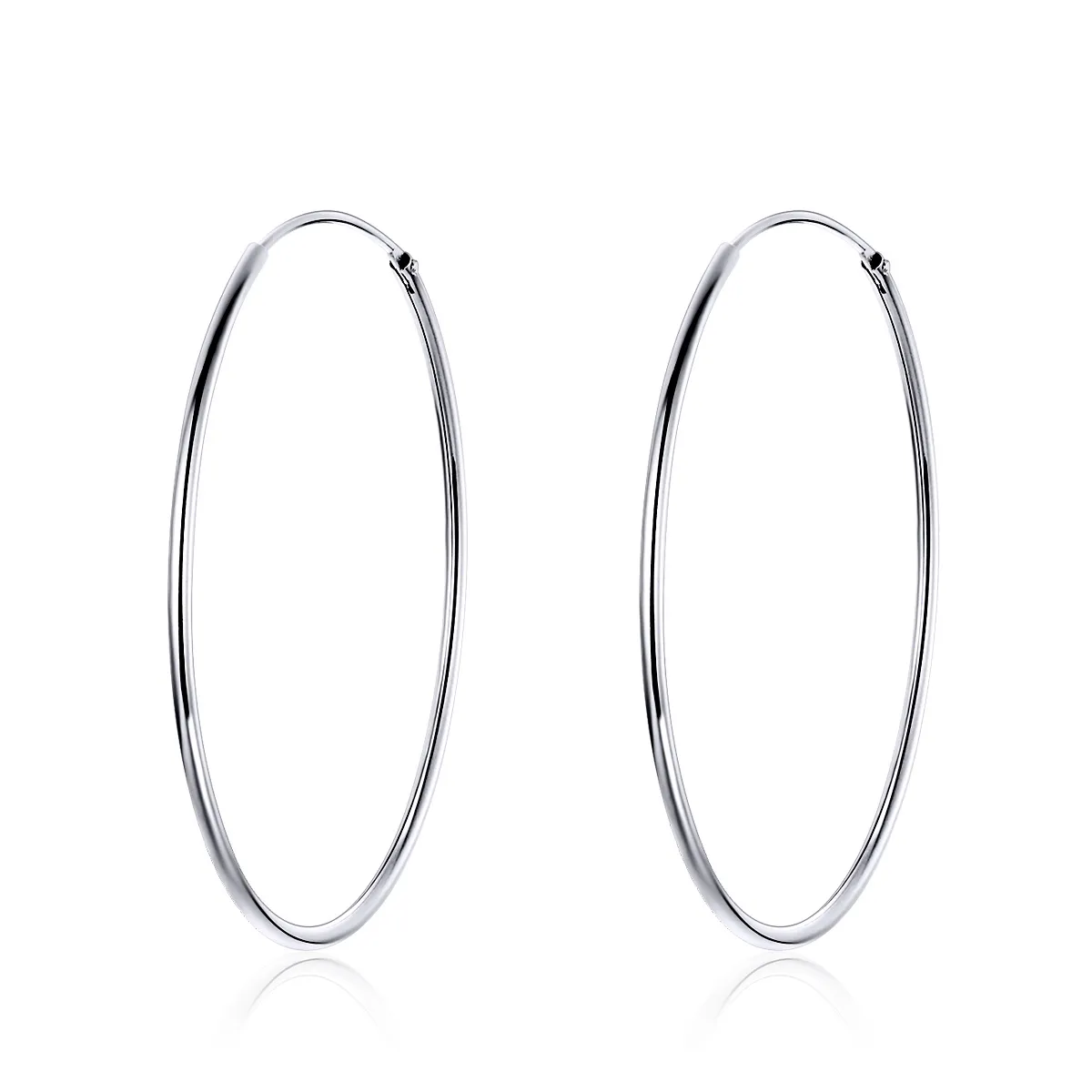 pandora style silver big ear ring hoop earrings sce598