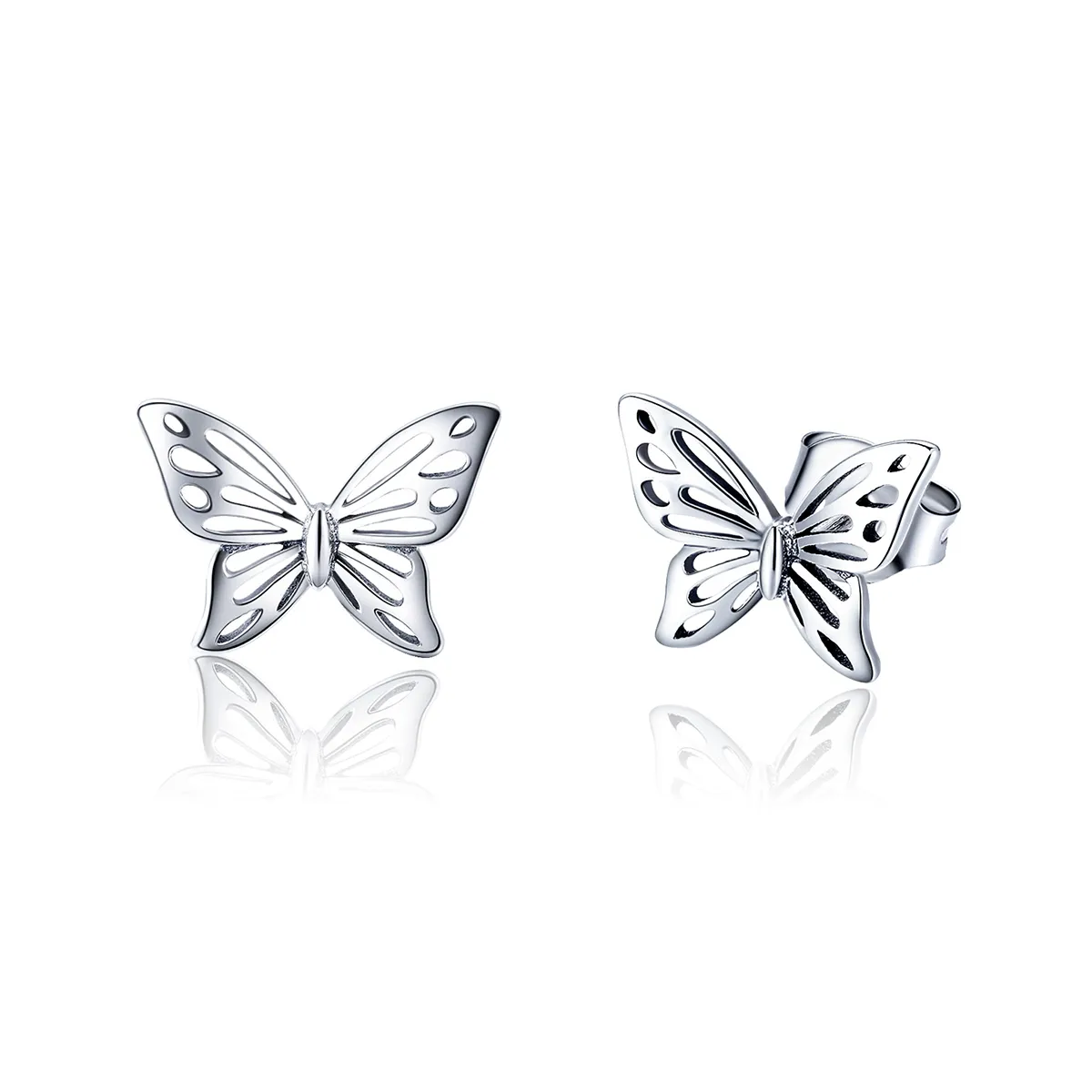 pandora style silver butterfly dream stud earrings sce452