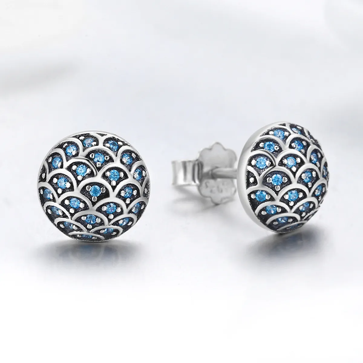 Pandora Style Silver Legend of The Sea Stud Earrings - SCE239