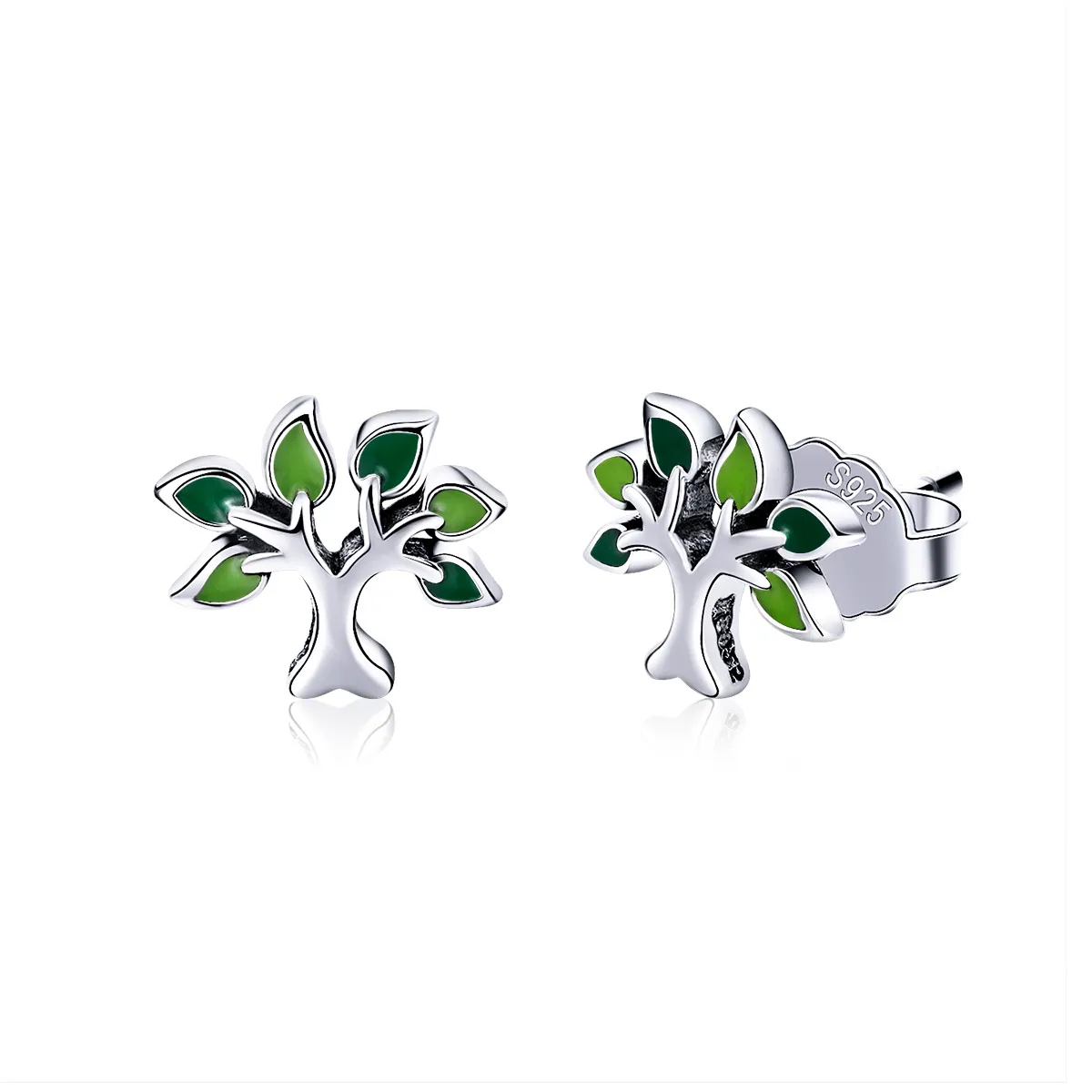 Pandora Style Silver Life Tree Stud Earrings - SCE409