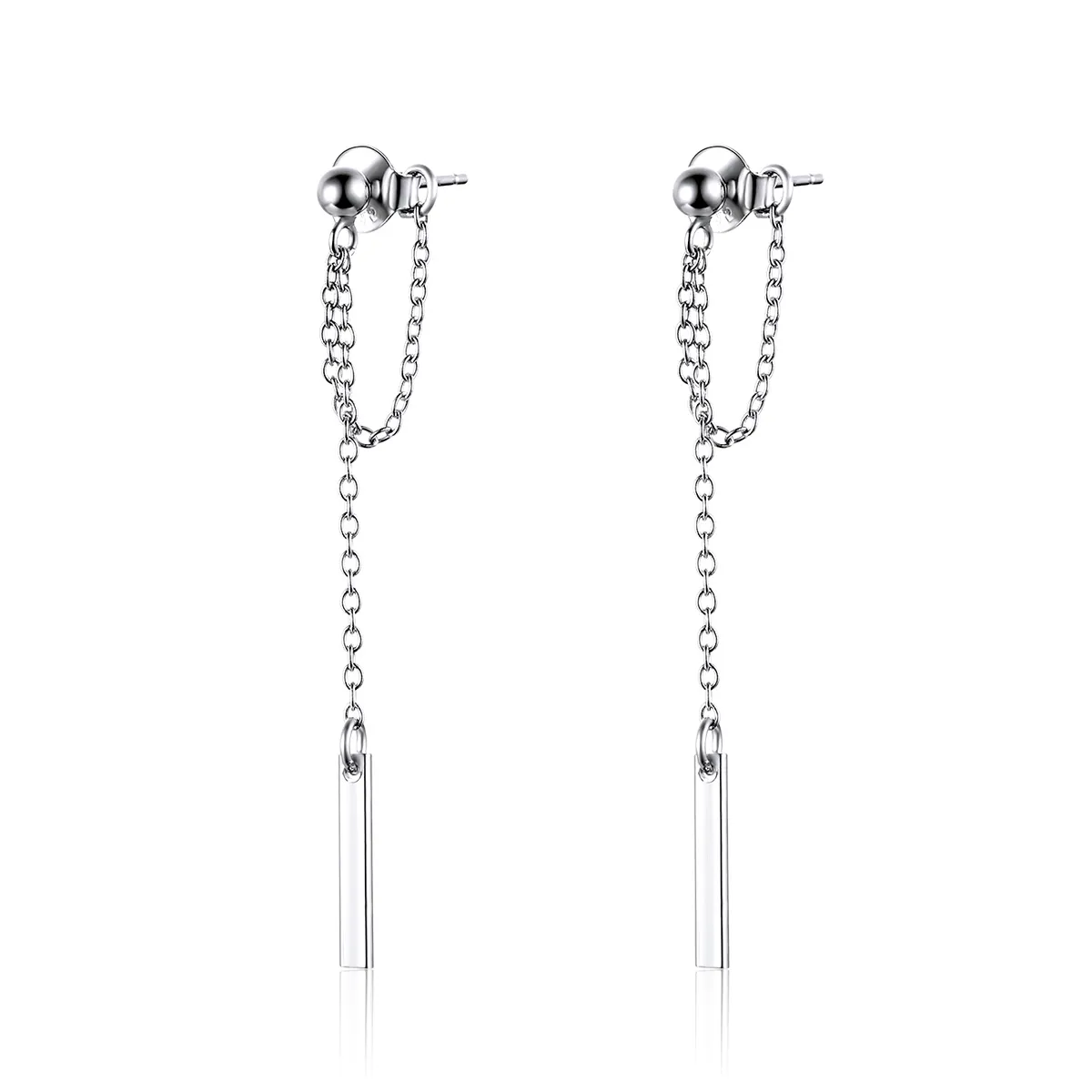 pandora style silver light geometry hanging earrings sce550