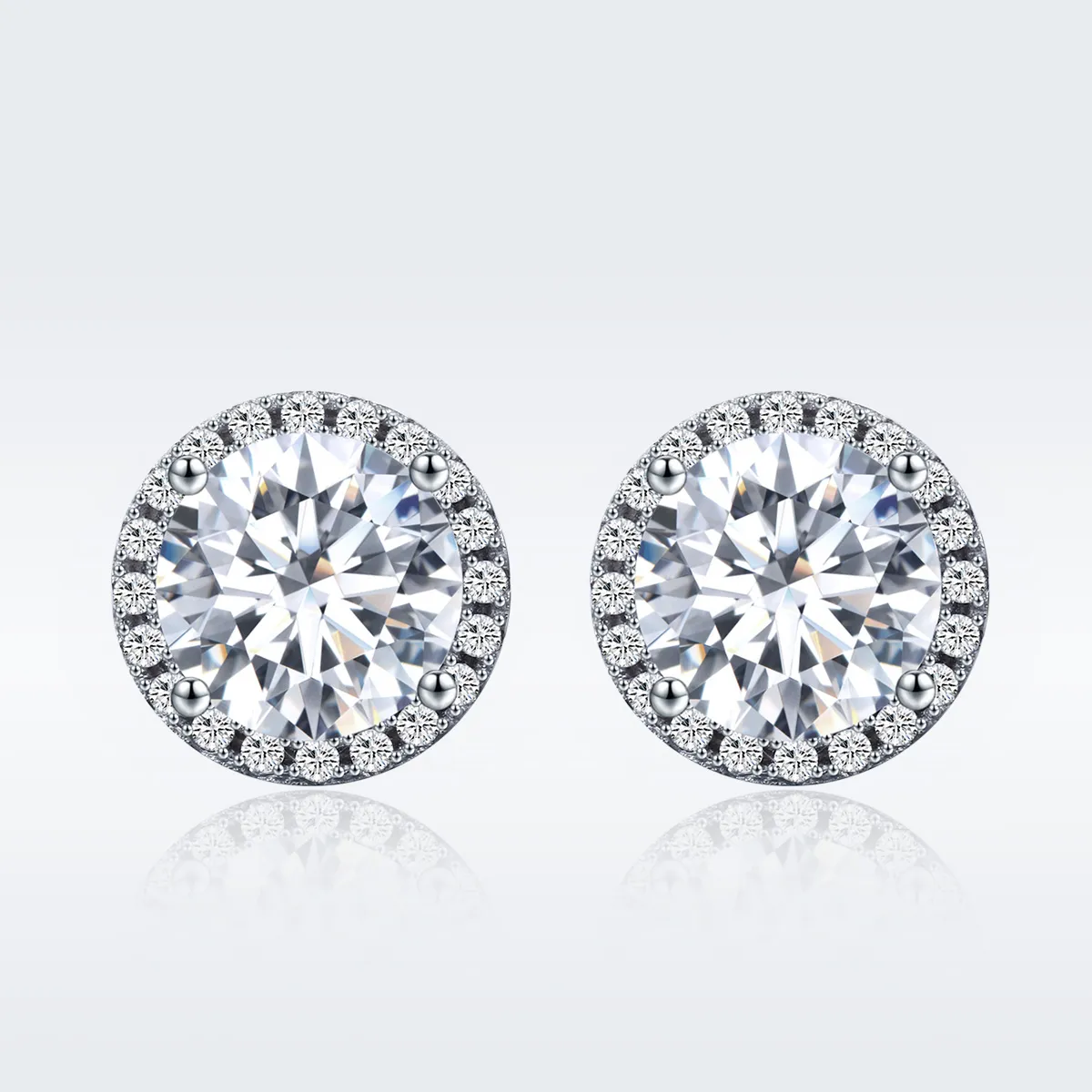 Pandora Style Silver Noble Light Stud Earrings - SCE358