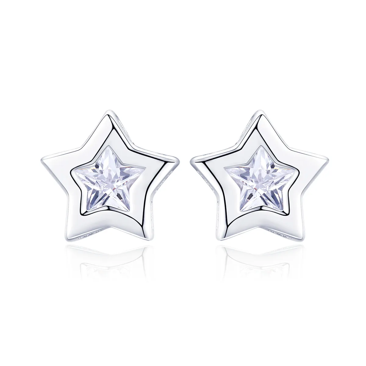 pandora style silver secret of stars stud earrings sce437