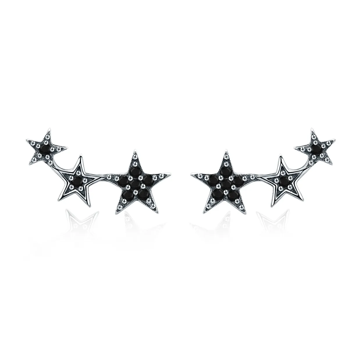 pandora style silver secrets of stars stud earrings sce292