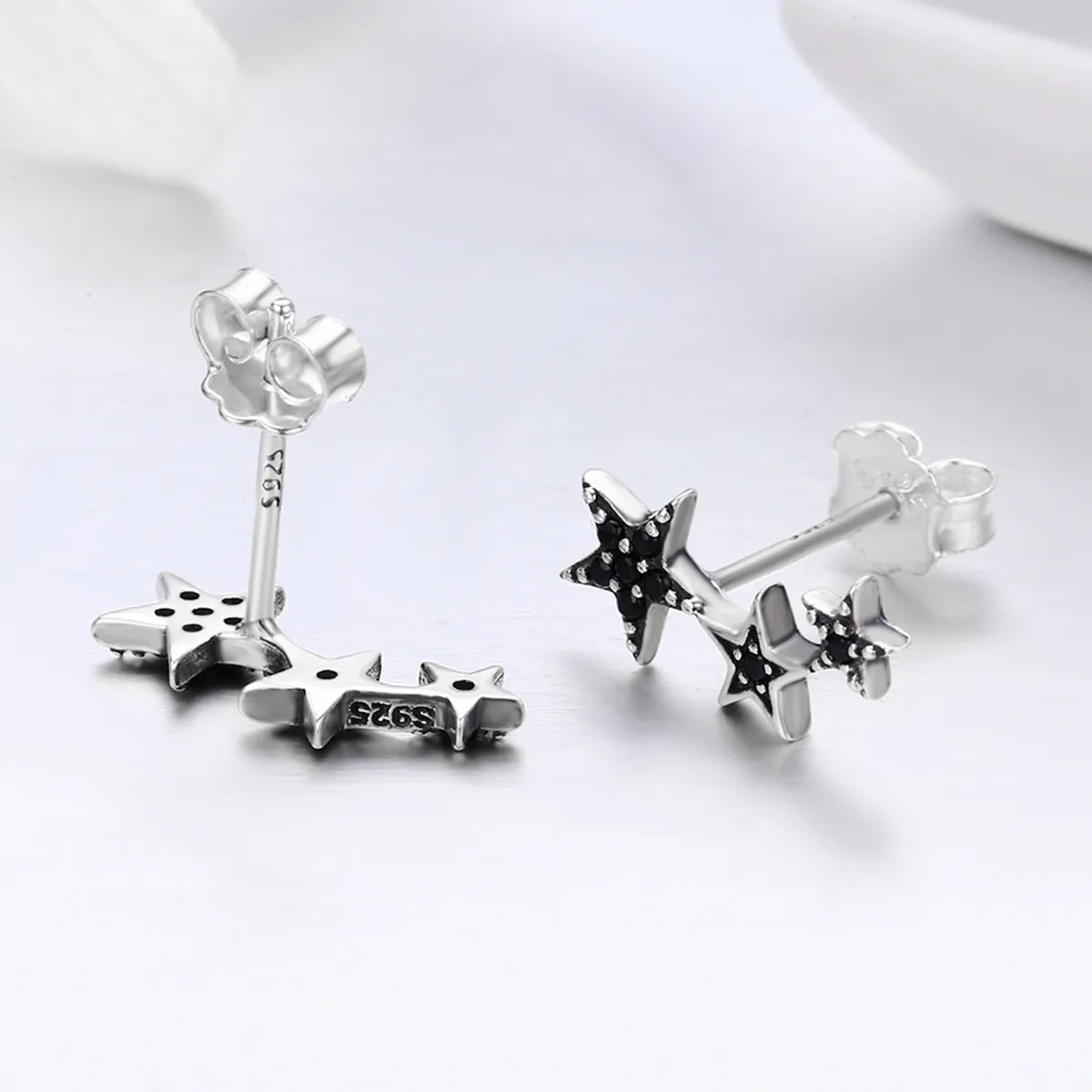 Pandora Style Silver Secrets of Stars Stud Earrings - SCE292