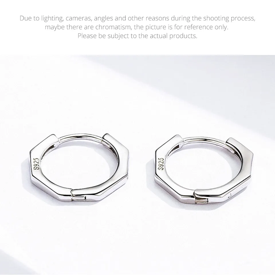 Pandora Style Silver Simple Earrings Hoop Earrings - SCE622