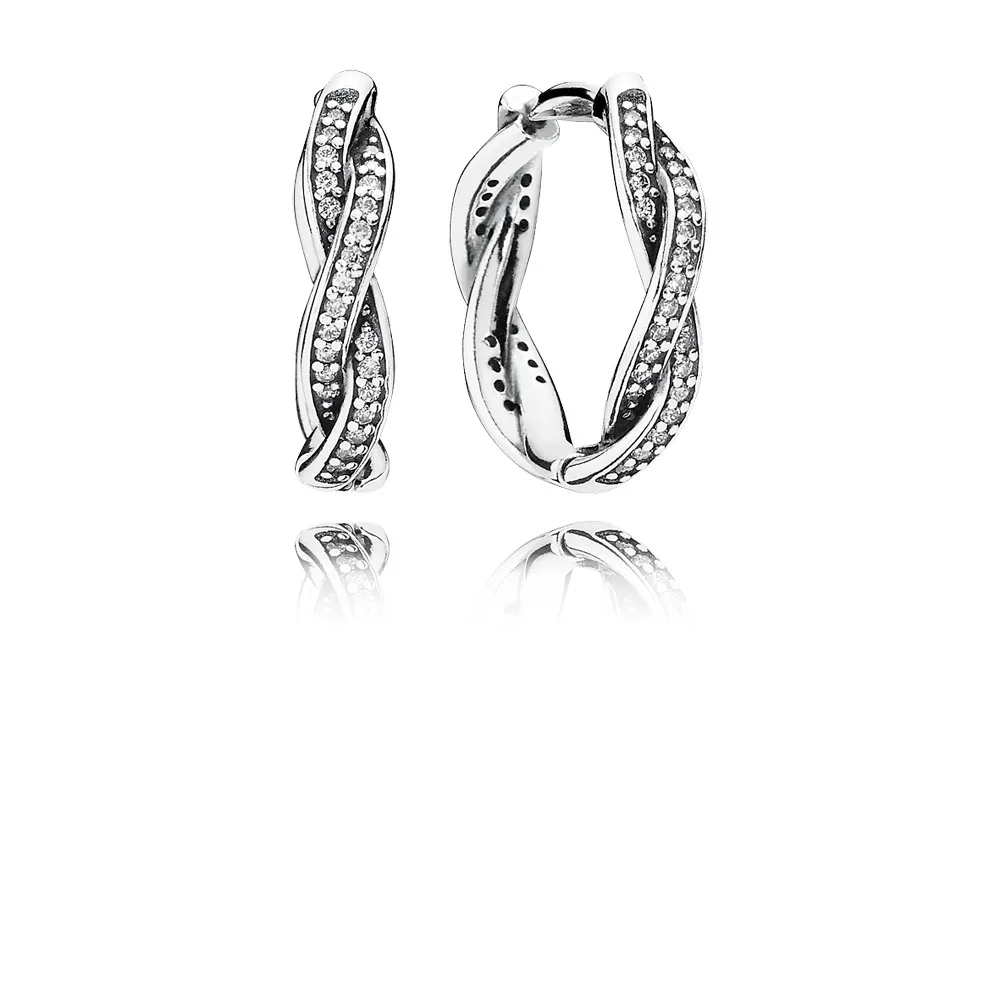 pandora twist of faith hoop earrings 290576cz