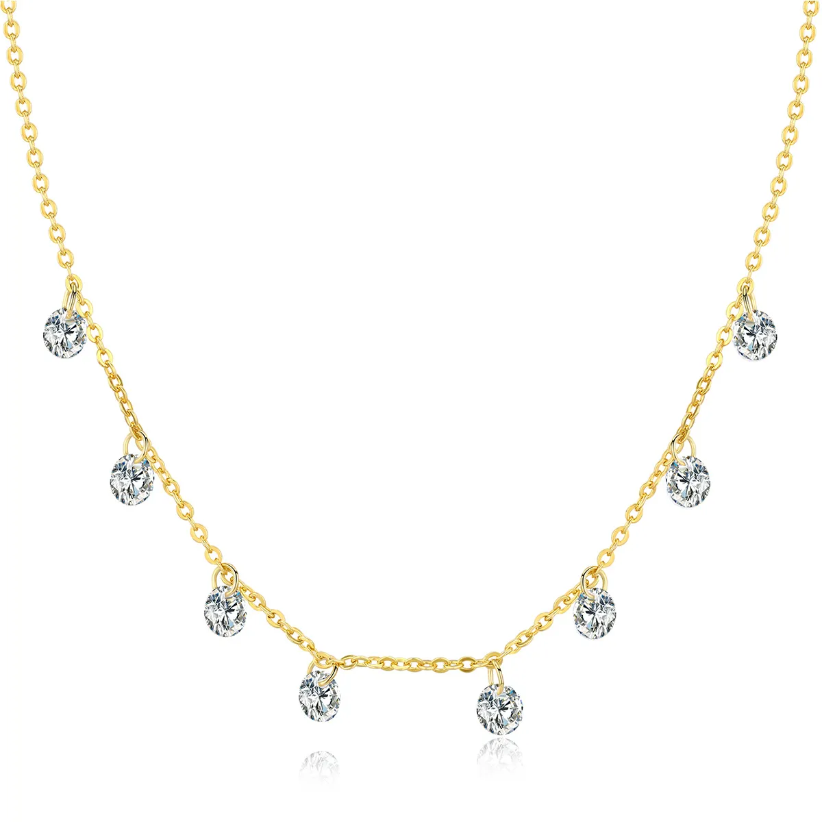 Pandora Style Gold-Plated Recollect Chain Necklace - SCN299-B