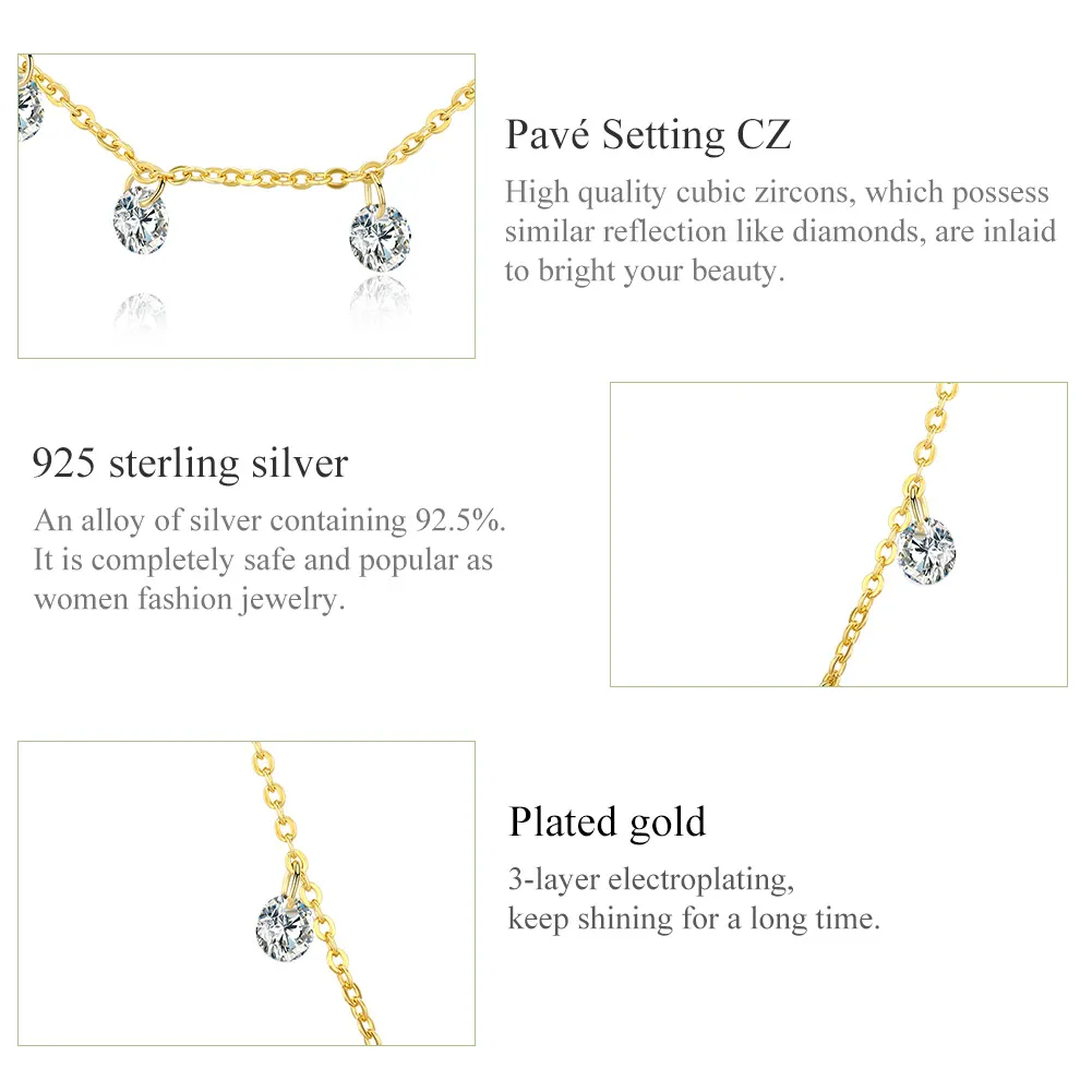 Pandora Style Gold-Plated Recollect Chain Necklace - SCN299-B