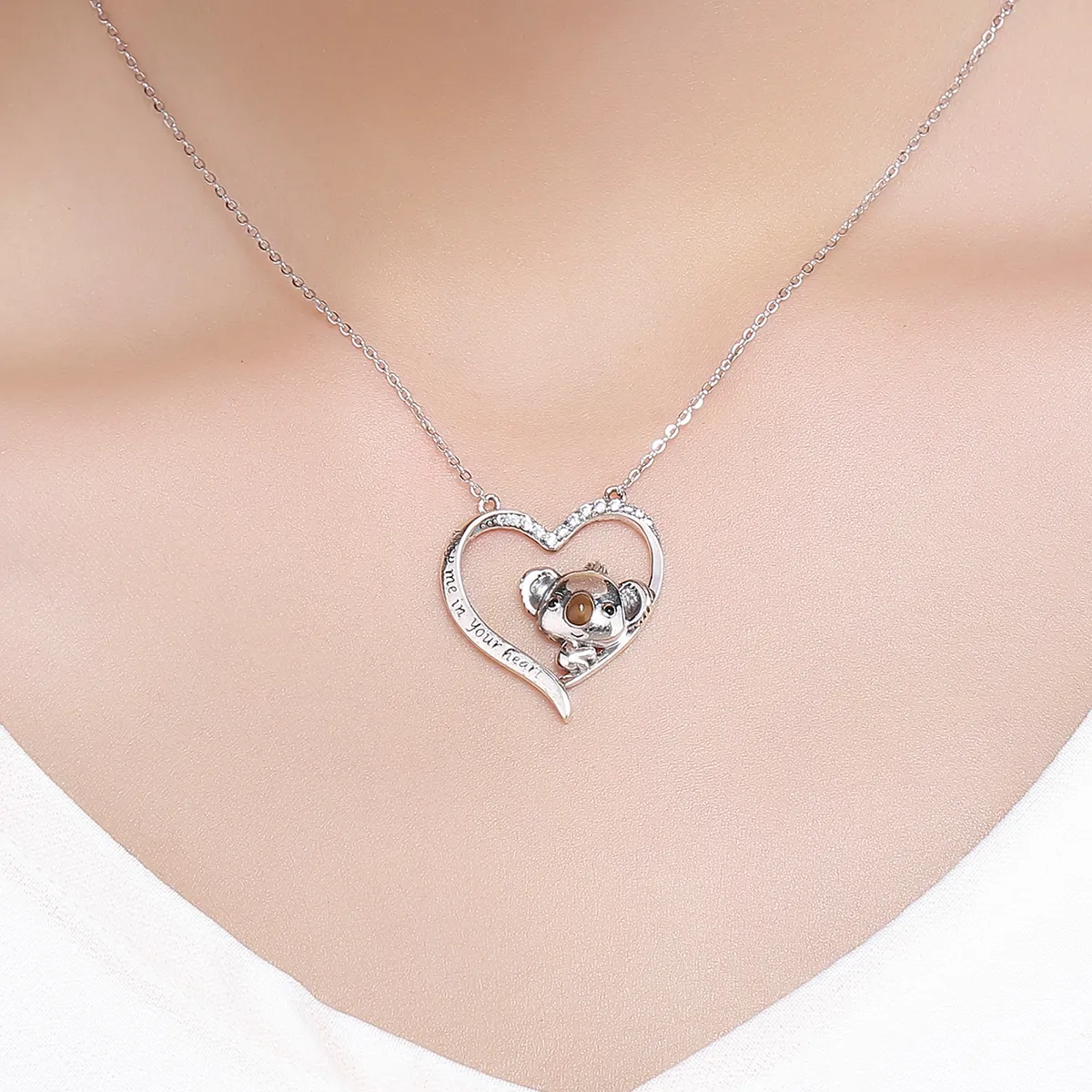 Pandora Style Silver Cute Fairy Necklace - SCN256