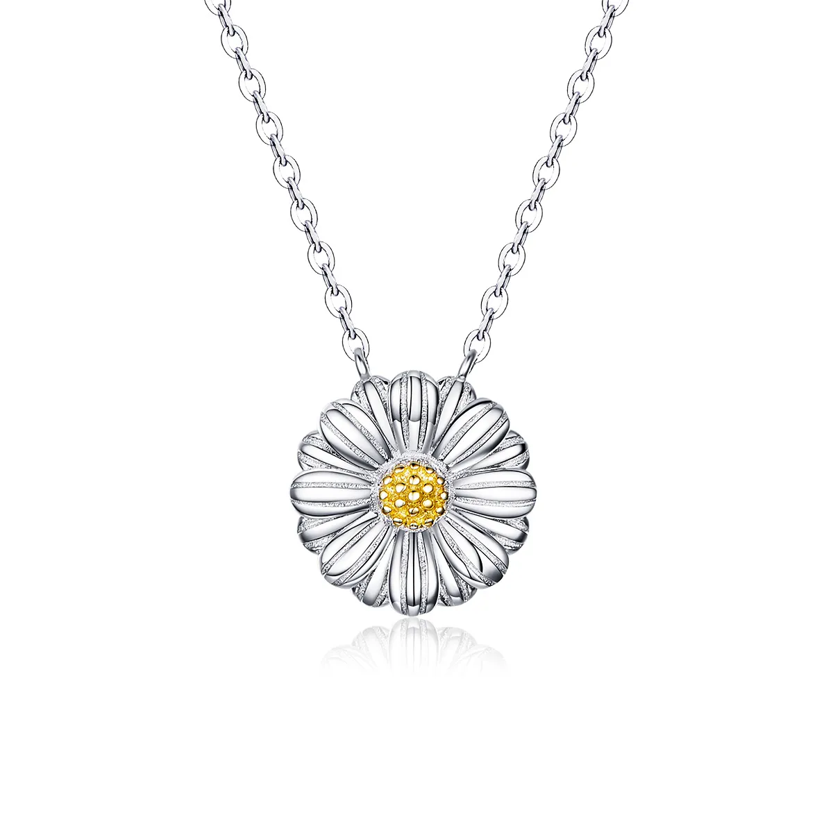 pandora style silver daisy necklace scn370