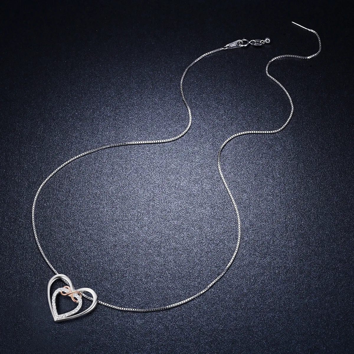 Pandora Style Silver Exquisite Heart Necklace - SCN121