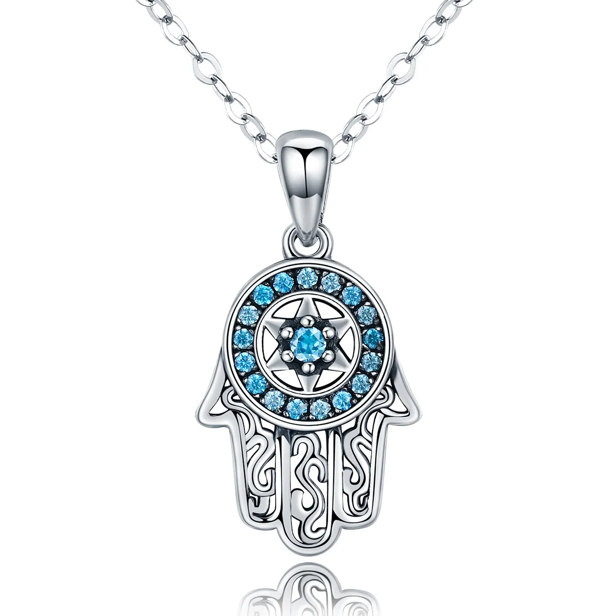 Pandora Style Silver Fatima's Guarding Necklace - SCN264