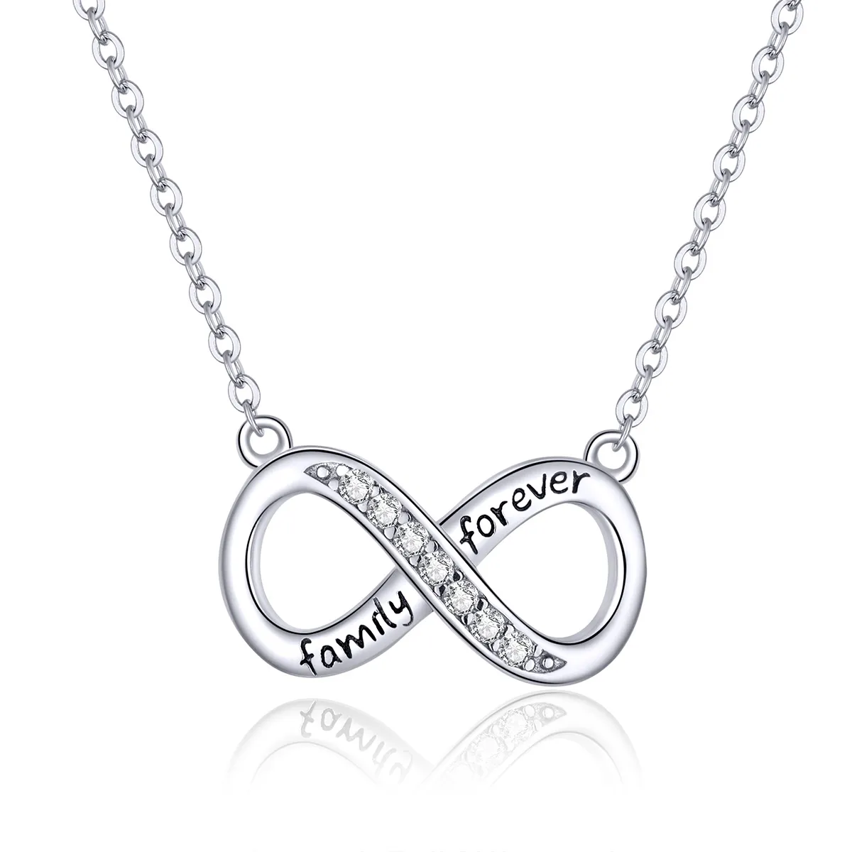 pandora style silver love unlimited necklace scn352