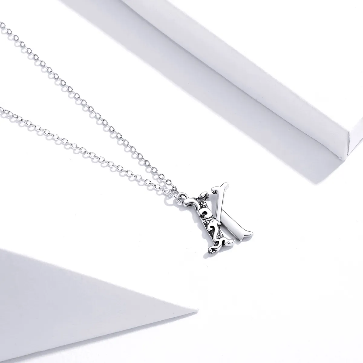 Pandora Style Silver Lucky Letter K Necklace - SCN403