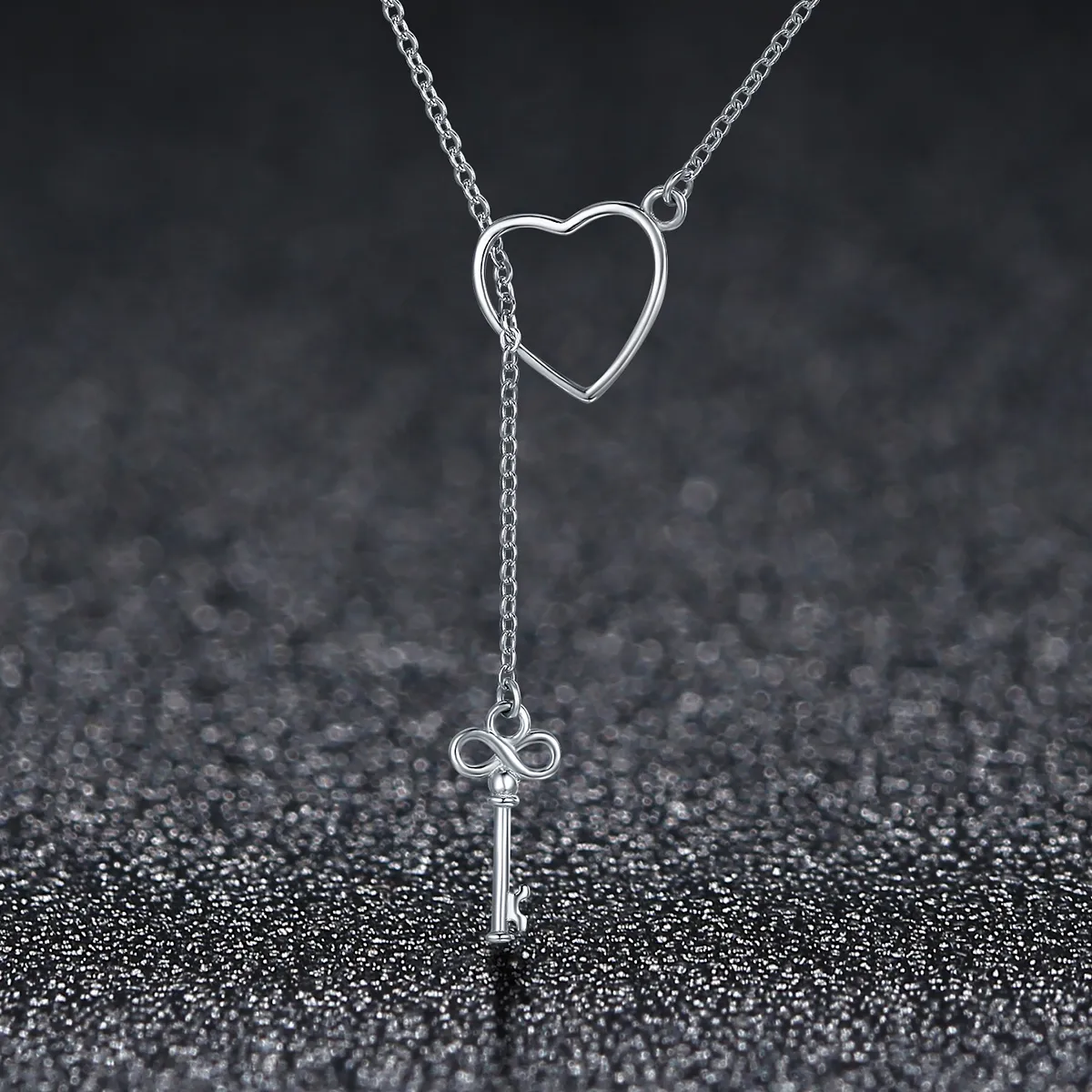 Pandora Style Silver Open Your Heart Necklace - SCN107