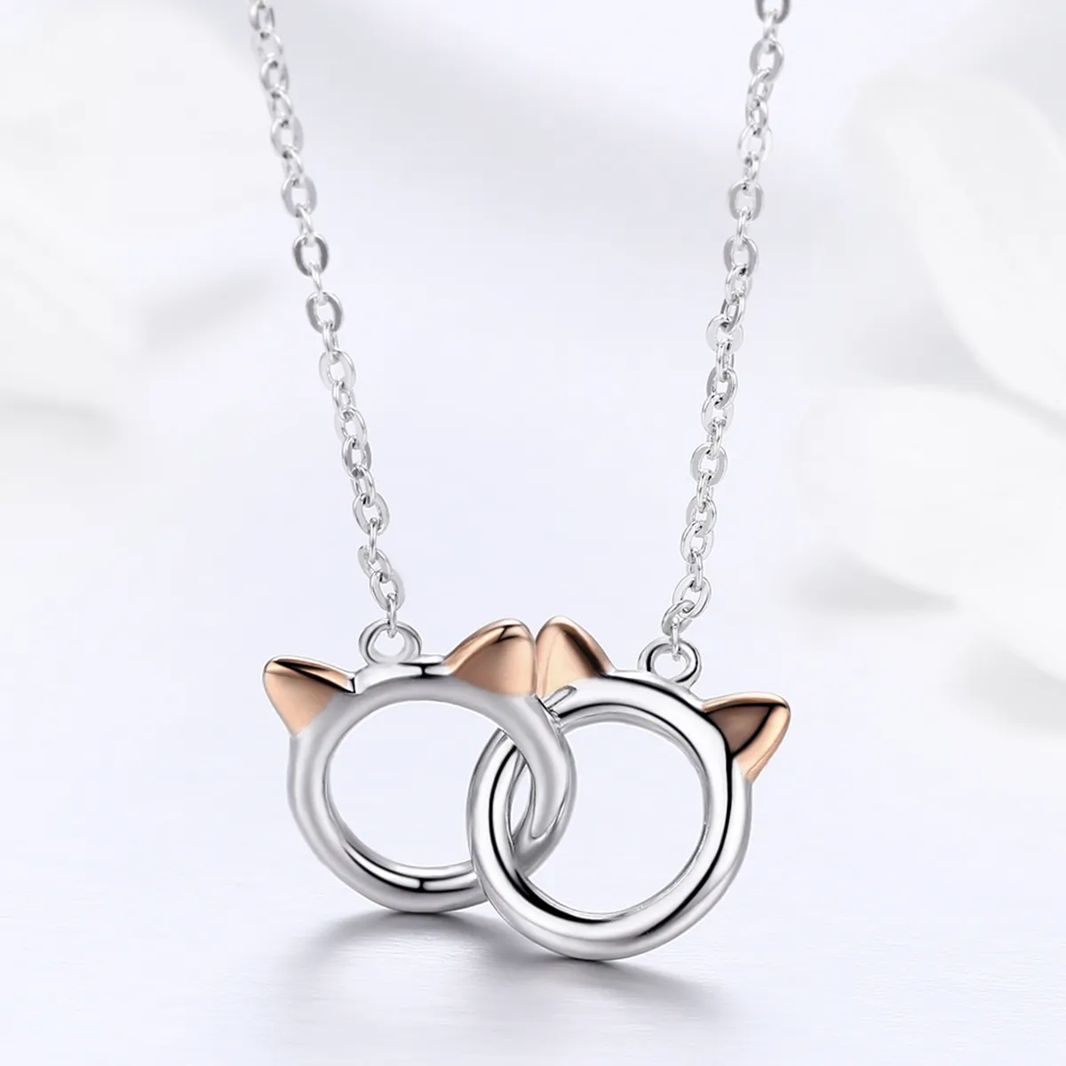 Pandora Style Silver Pet Cat Necklace - SCN252