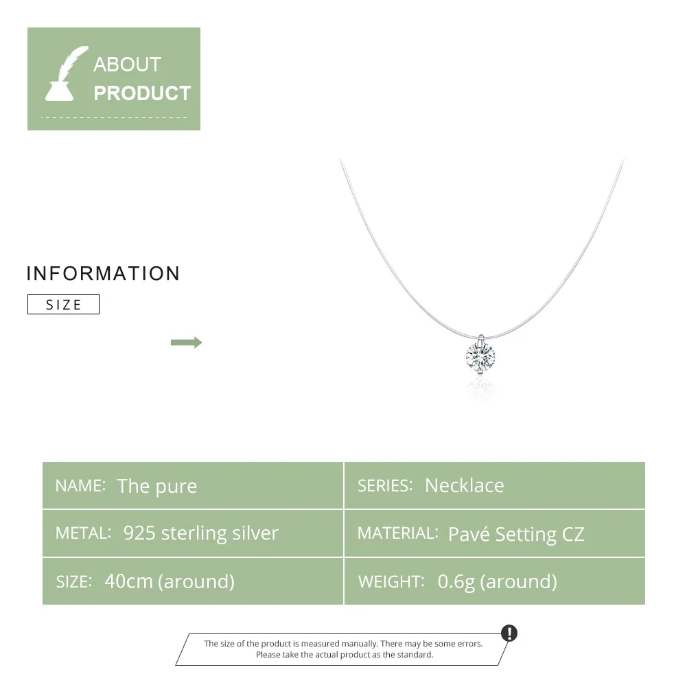 Pandora Style Silver Pure Necklace - SCN332